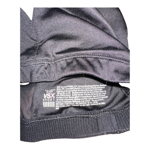 Victoria's Secret VSX Black Cage Front Sports Bra, Medium - Picture 7 of 7